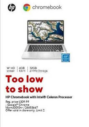 Staples Hp Chromebook With Intel Celeron Processor offer