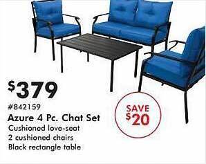 Valu Home Centers Azure 4 Pc. Chat Set offer