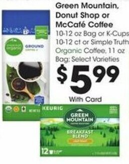 Kroger Green Mountain, Donut Shop or McCafe Coffee offer