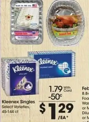 Kroger Kleenex Singles offer