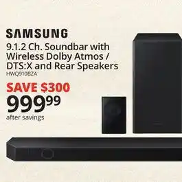 Conn's Home Plus Samsung Soundbar with wireless Dolby Atmos offer