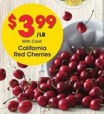 Kroger California Red Cherries offer