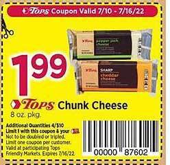 Tops Tops Chunk Cheese offer
