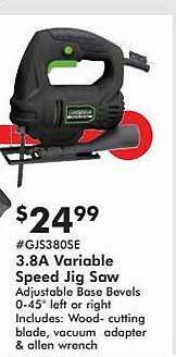 Valu Home Centers 3.8a Variable Speed Jig Saw offer