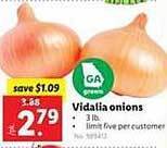 Lidl Vidalia Onions offer