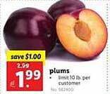 Lidl Plums offer