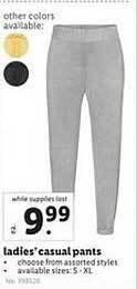 Lidl Ladies' Casual Pants offer