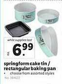 Lidl Springform Cake Tin Or Rectangular Baking Pan offer