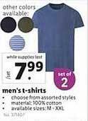 Lidl Men's T-shirts offer