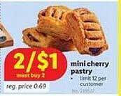 Lidl Mini Cherry Pastry offer