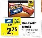 Lidl Ball Park Franks offer