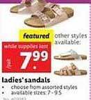 Lidl Ladies' Sandals offer