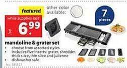 Lidl Mandoline & Grater Set offer