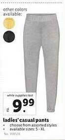 Lidl Ladies'casual Pants offer