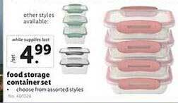Lidl Food Storage Container Set offer