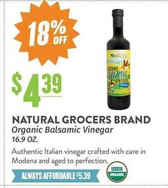 Natural Grocers Natural Grocers Brand Organic Balsamic Vinegar offer
