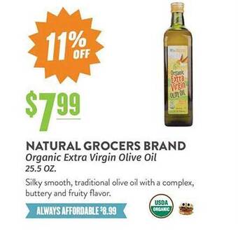 Natural Grocers Natural Grocers Brand Organic Extra Virgin Olive Oil offer