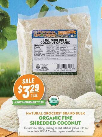 Natural Grocers Natural Grocers Brand Bulk Organic Fine Shredded Coconut offer