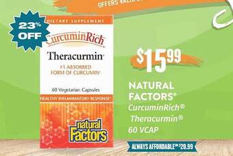 Natural Grocers Natural Factors Curcuminrich Theracurmin offer