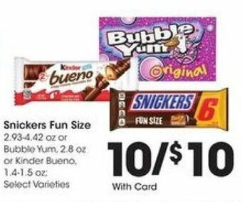 Kroger Snickers Fun Size offer