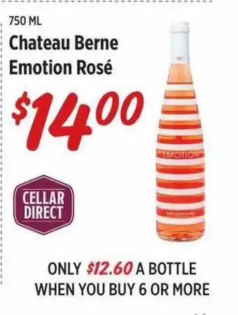 Rouses Chateau Berne Emotion Rosé offer