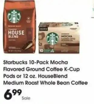 Kroger Starbucks 10 Pack Mocha Flavoured Ground Coffee k-Cup offer