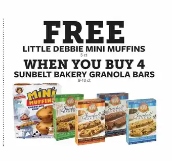 Fareway Little Debbie Mini Muffins, Sunbelt Bakery Granola Bars offer
