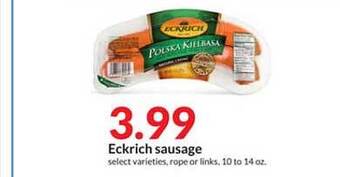Hy-Vee Eckrich Sausage offer