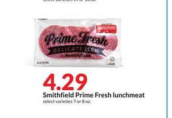 Hy-Vee Smithfield Prime Fresh Lunchmeat offer