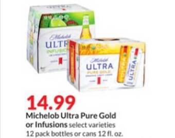 Hy-Vee Michelob Ultra Pure Gold Or Infusions offer