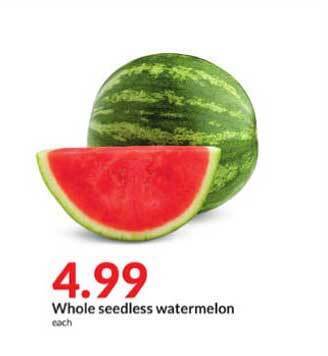 Hy-Vee Whole Seedless Watermelon offer