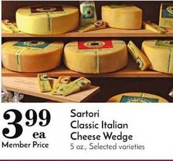Pavilions Sartori Classic Italian Cheese Wedge offer