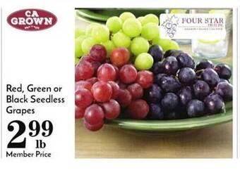 Pavilions Red, Green Or Black Seedless Grapes offer
