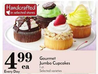 Pavilions Gourmet Jumbo Cupcakes offer