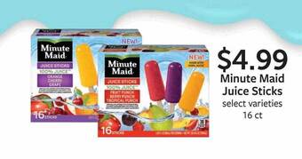 Fareway Minute Maid Juice Sticks offer