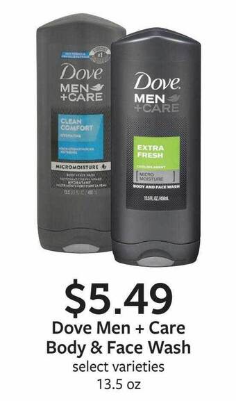 Fareway Dove Men + Care Body & Face Wash offer