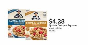 Fareway Quaker Oatmeal Squares offer