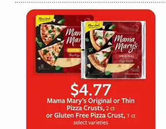 Fareway Mama Mary's Original Or Thin Pizza Crusts Or Gluten Free Pizza Crust offer