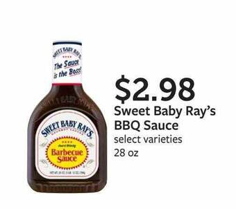 Fareway Sweet Baby Ray's Bbq Sauce offer