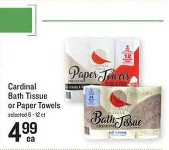 Lowes Foods Cardinal Bath Tissue Or Paper Towels offer
