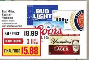 Lowes Foods Bud, Miller, Coors Or Yuengling offer