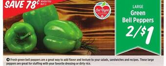 Rouses Green Bell Peppers offer