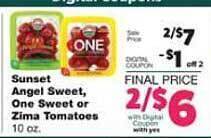 Family Fare Sunset Angel Sweet, One Sweet Or Zima Tomatoes offer
