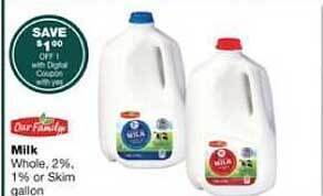 Family Fare Our Family Milk offer