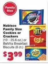 Family Fare Nabisco Family Size Cookies Or Crackers offer