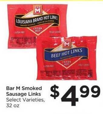 Food 4 Less Bar M Smoked Sausage Links offer