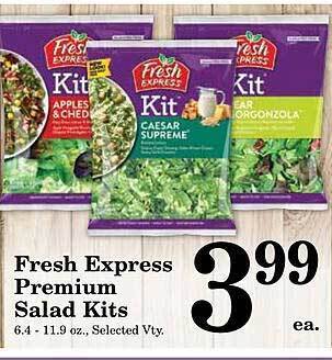Harvest Foods Fresh Express Premium Salad Kits offer