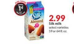 Hy-Vee Silk Milk offer