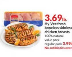 Hy-Vee Hy-Vee Fresh Boneless Skinless Chicken Breasts offer