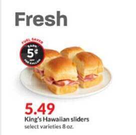Hy-Vee King's Hawaiian Sliders offer
